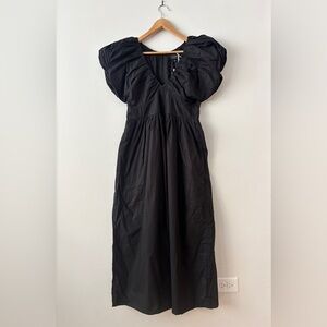 Collection Cecily dress in cotton poplin J. Crew Black Dress